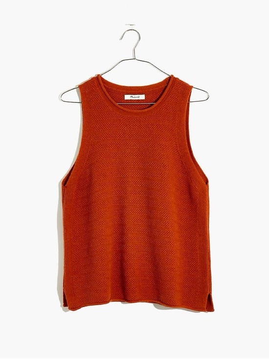 Madewell Tops - Madewell Norris sweater tank in heather copper